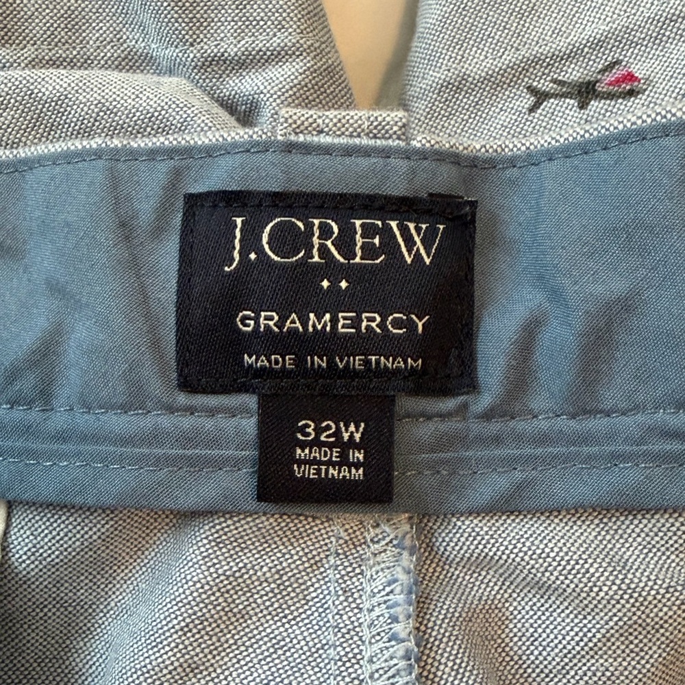 J. Crew Light Blue Shorts with Embroidered Sharks - Picture 4 of 4